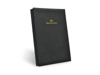 FIS FSCL20BKN Signature Book with PVC Cover - 240 x 340mm - 20 Sheets - Black