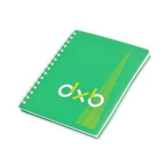 FIS FSNBSA5PPGR Spiral PP Soft Cover Executive Notebook 80gsm - A5 - Green