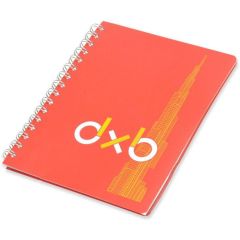FIS FSNBSA5PPRE Spiral PP Soft Cover Executive Notebook 80gsm - A5 - Red