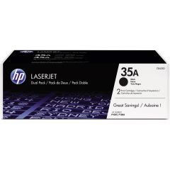 HP 35A Dual Pack LaserJet Toner Cartridges - Black (CB435AD)