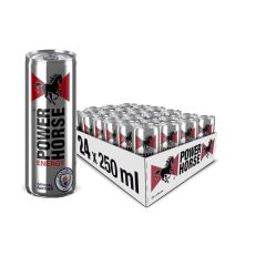 Power Horse Regular Energy Drink - 250ml Can x (Pack of 24)