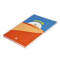 FIS FSNBSA41906 Hard Cover Single Line Spiral Notebook - A4 - 100 Sheets
