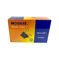Modest Binder Clips - 19mm - 12 Clips / Pack