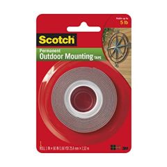 3M 4011 Scotch Heavy-Duty Outdoor Mounting Tape - 1" x 60"