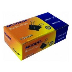 Modest Binder Clip - 25mm - 12 Clips / Pack