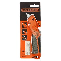 Black & Decker BDHT10395 Metal Retractable Utility Knife - Orange