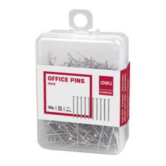 Deli E0023 Office Pins - 24mm - Silver - 50 Grams