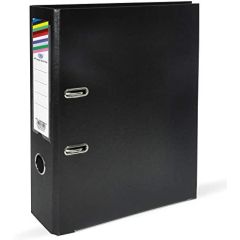 FIS FSBF8PBKFN PP Box File with Fixed Mechanism - 8cm Spine - F/S - Black - 1 Piece