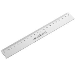 Deli E6220 Transparent Plastic Ruler - 20cm (Pack of 30)