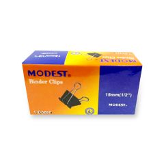 Modest Binder Clip - 15mm - 12 Clips / Pack