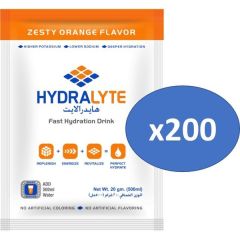 Hydralyte Orange Flavoured Fast Hydration Drink - 20gm x 200 Sachets