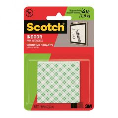 3M 111 Scotch Heavy Duty Mounting Squares - 1" x 1" (Pack of 12)