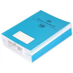 FIS FSEB4LP100N 4-Line 1 Side Plain Exercise Book - 100 Pages (Pack of 12)
