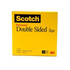 3M 665-3436 Scotch Double Sided Tape - 3/4" x 36 Yards (Pack of 5)