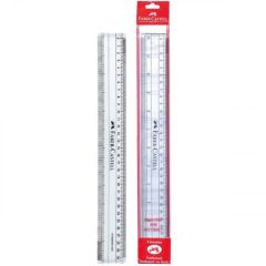 Faber Castell FCIN173001 Plastic Transparent Slim Ruler - 12'' (Pack of 10)