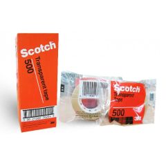 3M 500-346C Scotch Utility Tape - 3/4" x 36 Yards - Clear (Pack of 12)