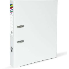FIS FSBF4A4PWH PP Lever Arch Box File with Slide-In Plate - 4cm Spine - A4 - White 
