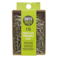 Onyx + Green 4000 Eco Friendly Paper Clips - 28mm - 175 Clips/Pack x (Box of 12)