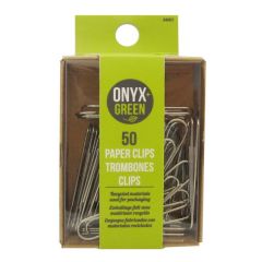 Onyx + Green 4001 Eco Friendly Paper Clips - 50mm - 50 Clips/Pack x (Box of 12)