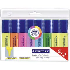 Staedtler 364 Textsurfer Classic Highlighter - 5mm Chisel Tip - Assorted (Pack of 8)