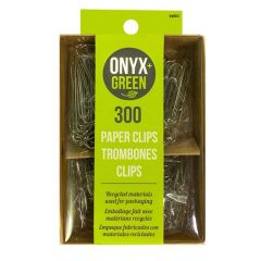 Onyx + Green 4003 Paper Clips - Assorted Sizes - 300 Clips/Pack x (Box of 6)