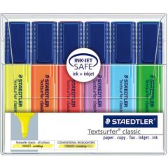 Staedtler 364 Textsurfer Classic Highlighter - 5mm Chisel Tip - Assorted (Pack of 6)