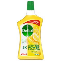 Dettol 3X Power Antibacterial Power Floor Cleaner - Lemon - 900ml
