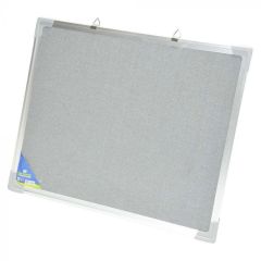 FIS FSGNF90120GY Fabric Board - Aluminum Frame - 90cm x 120cm - Grey