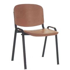 MAZ MF 0306 Normal Wooden Chair with Black Metal Leg