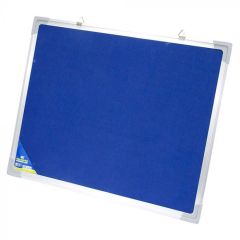 FIS FSGNF4560BL Fabric Board - Aluminium Frame - 45cm x 60cm - Blue