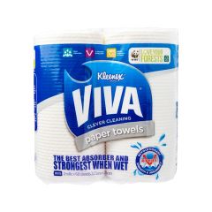 Kleenex Viva Paper Towels - 22.5 x 21cm - 60 Sheets x (Pack of 2)