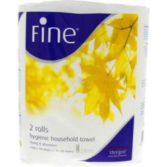 Fine Hygienic Household Kitchen Towel Roll - 23cm (Pack of 2)