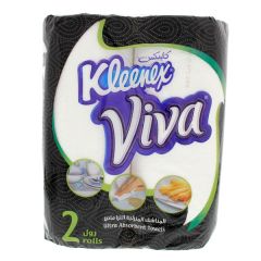 Kleenex Viva Ultra Absorent Household Towel Roll -  244 x 251mm x 22 Meters (Pack of 2)
