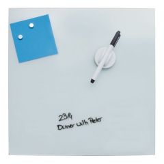 DesQ 4252.01 Magnetic Glassboard - 45cm x 45cm - White