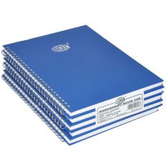FIS FSMN9X72QSB 2-Quire Single Ruled Spiral Manuscript Book - 9" x 7" - 96 Sheets (Pack of 5)