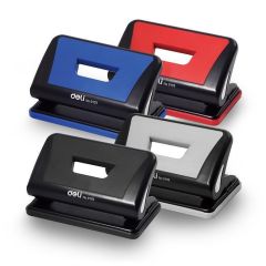 Deli 0103 2-Hole Punch - 10 Sheets - Assorted Color (Pack of 12)