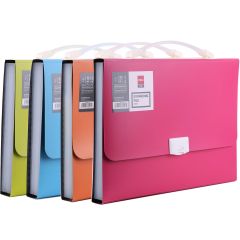 Deli 38126 Expanding File with 13 Pockets - A4 - Assorted Color (Pack of 12)