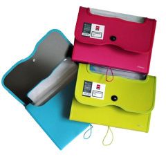 Deli 38127 Expanding File with 7 Pockets - A4 - Assorted Color (Pack of 12)