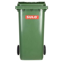 Sulo Top Cutting Plastic Recycle Bin with Wheels - Green - 240 Liter