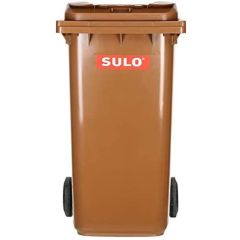Sulo Top Cutting Plastic Recycle Bin with Wheels - Brown - 240 Liter