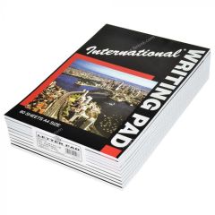 FIS FSPDA4INT5 International Letter Pad "60GSM" - A4 - 80-Sheets x (Pack of 10)