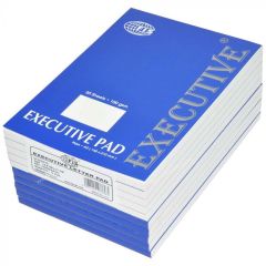 FIS FSPDEXA5PL Plain Executive Writing Pad - A5 - 50 Sheets (Pack of 10)