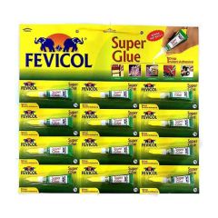 Fevicol Super Glue Instant Adhesive - 3 Grams x (Pack of 12)