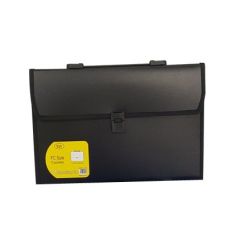 Deluxe AMT 13-FC  Expanding File with 13 Pockets - F/S - Black