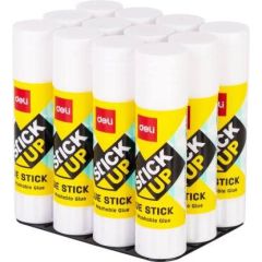 Deli A20210 Stick Up Washable Glue Stick  - 20 Grams x (Pack of 12)