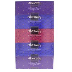 Alokozay 2 Ply White Facial Tissue - 150 Sheets x (Pack of 5)