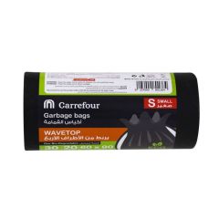 Carrefour Wavetop Black Trash Bag  - 60 x 90cm - 30 Gallons (Pack of 20)
