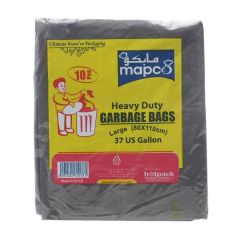Hotpack Mapco Black Garbage Bag - 80 x 110cm (Pack of 10)