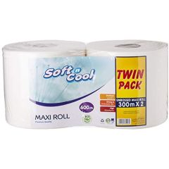 Soft n Cool Embossed Maxi Roll - 300 Meters x (Pack of 2)