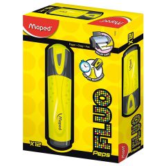 Maped Classic Fluo Peps Highlighter - Yellow (Pack of 12)
